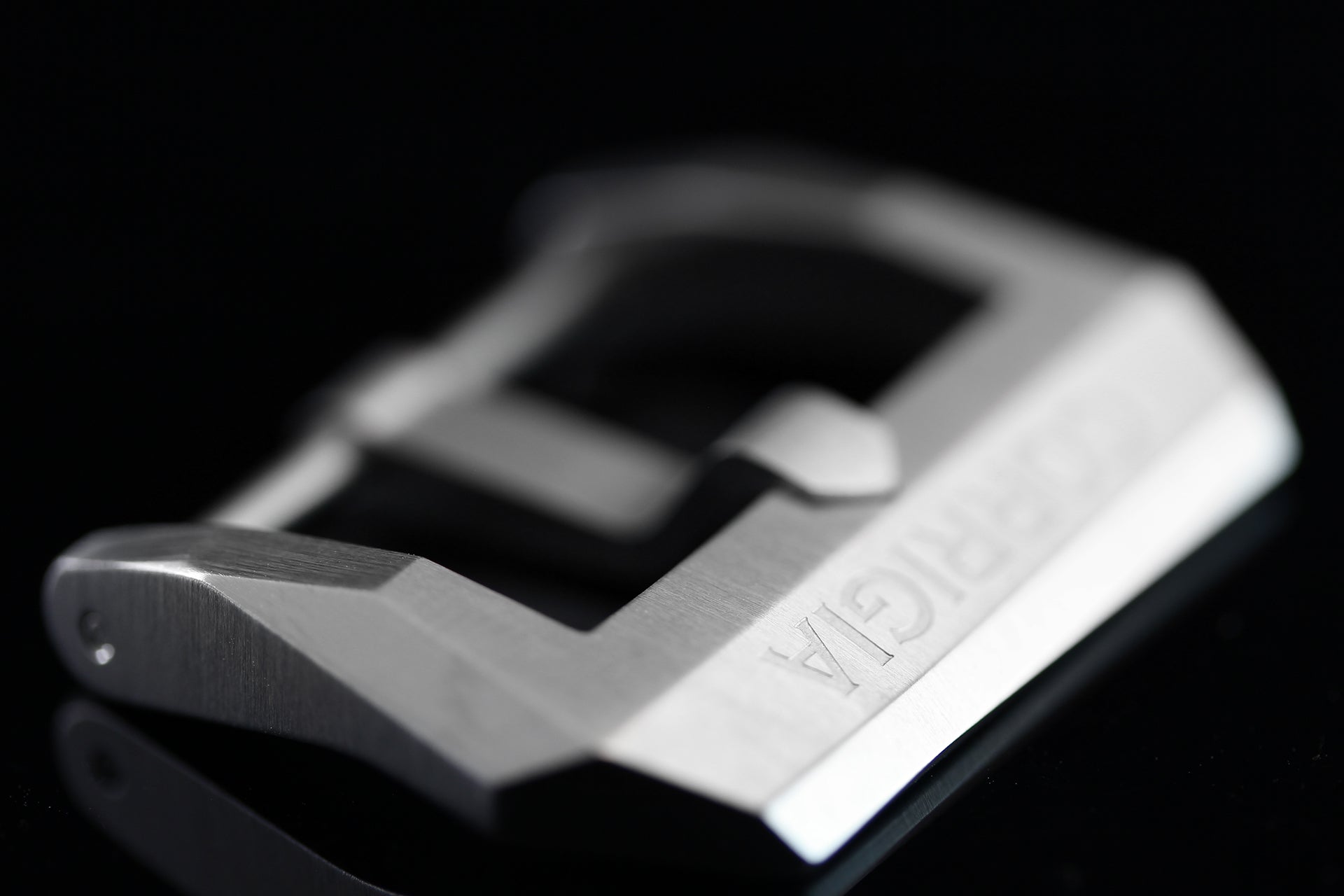 Screw-on Corrigia Buckle, brushed stainless steel, handmade