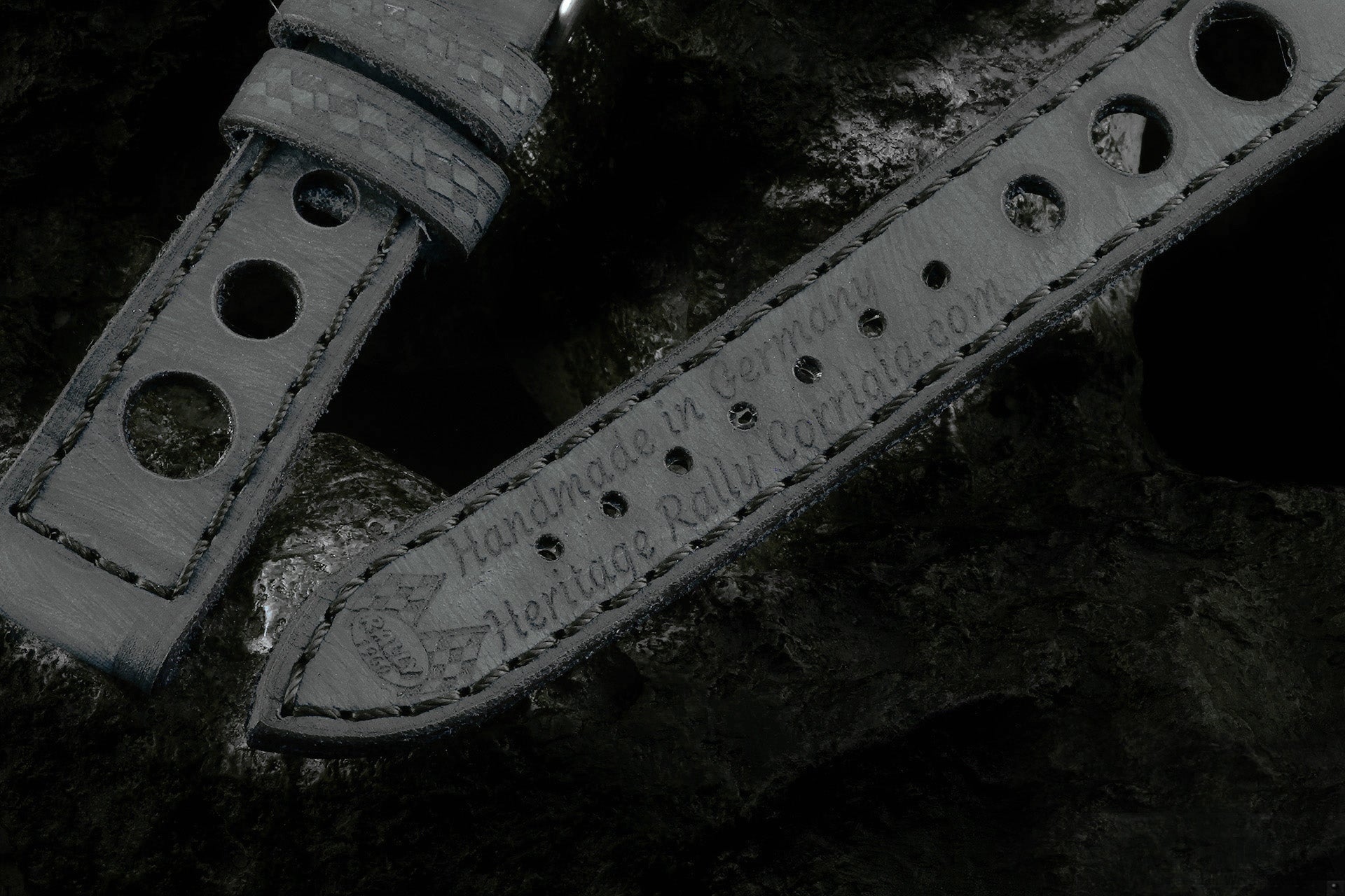 Custom Made · Heritage09 Dark Grey Rally Racer Strap 3 Holes