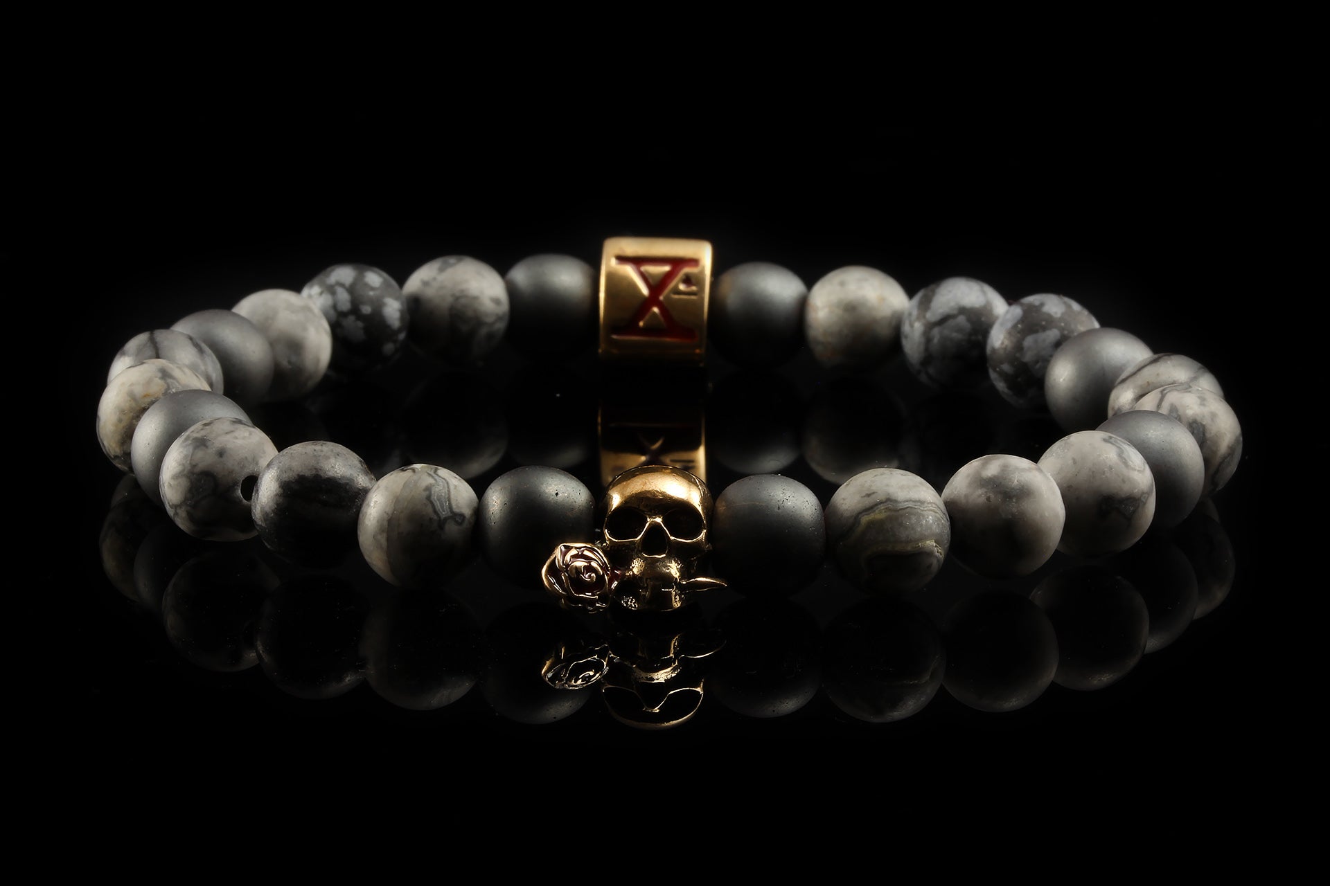 BEADS02 - Gray Bronze Xª Flottiglia MAS | Beaded Bracelet Bracelet