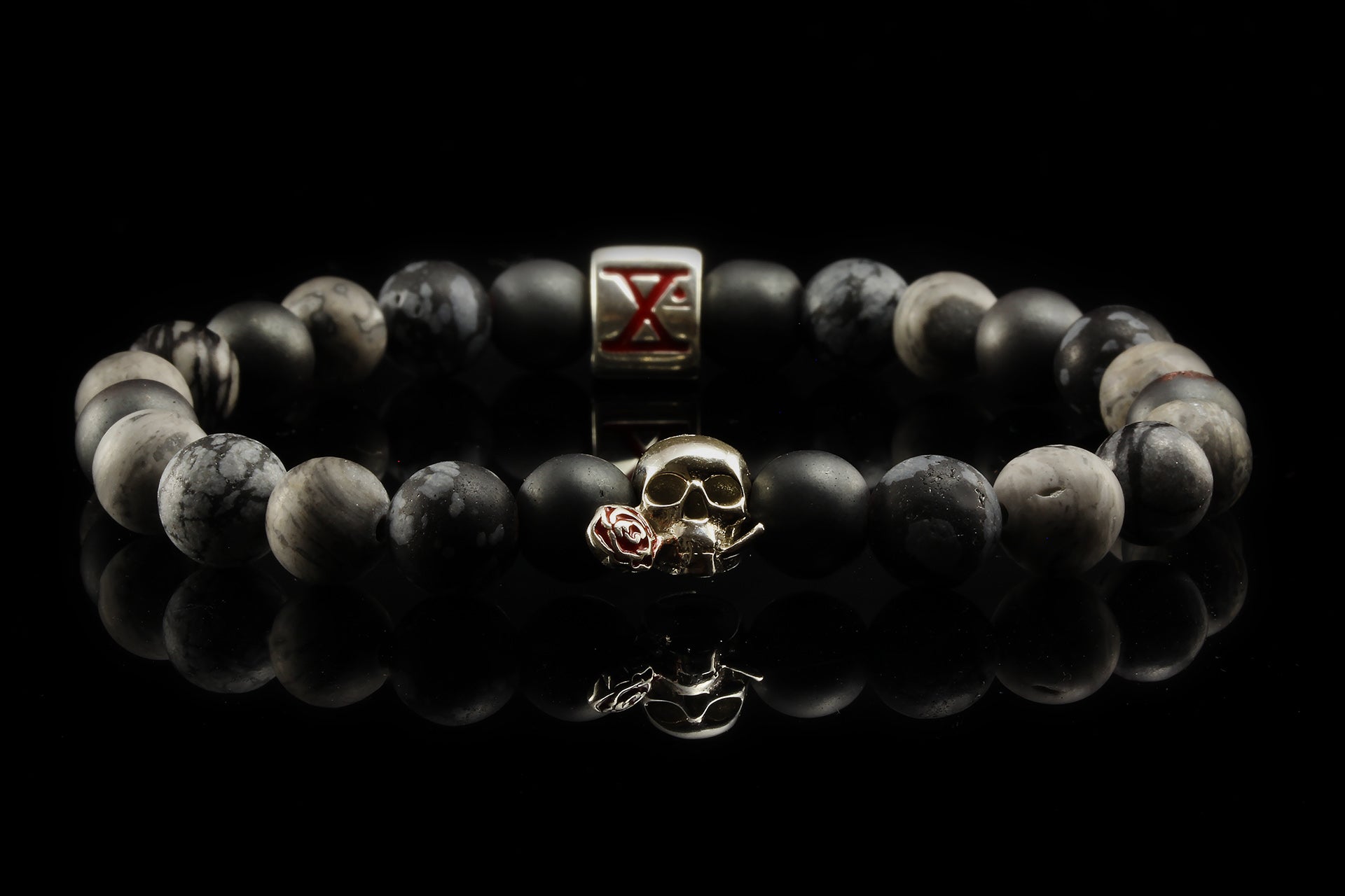 BEADS02 - Gray Silver Xª Flottiglia MAS | Beaded Bracelet Bracelet