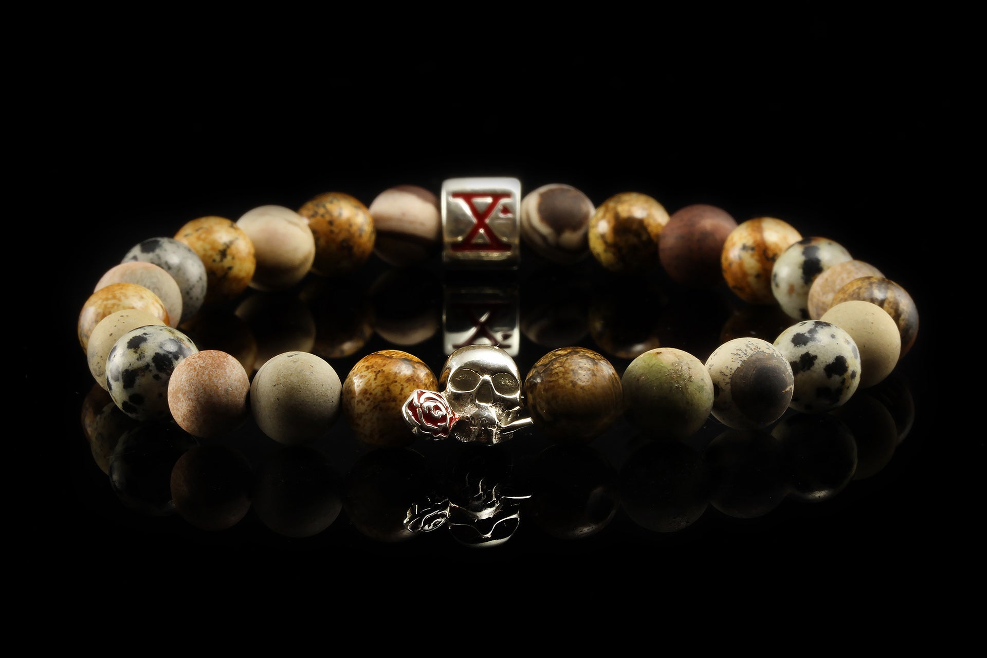 BEADS04 - Tan Silver Xª Flottiglia MAS | Beaded Bracelet Bracelet