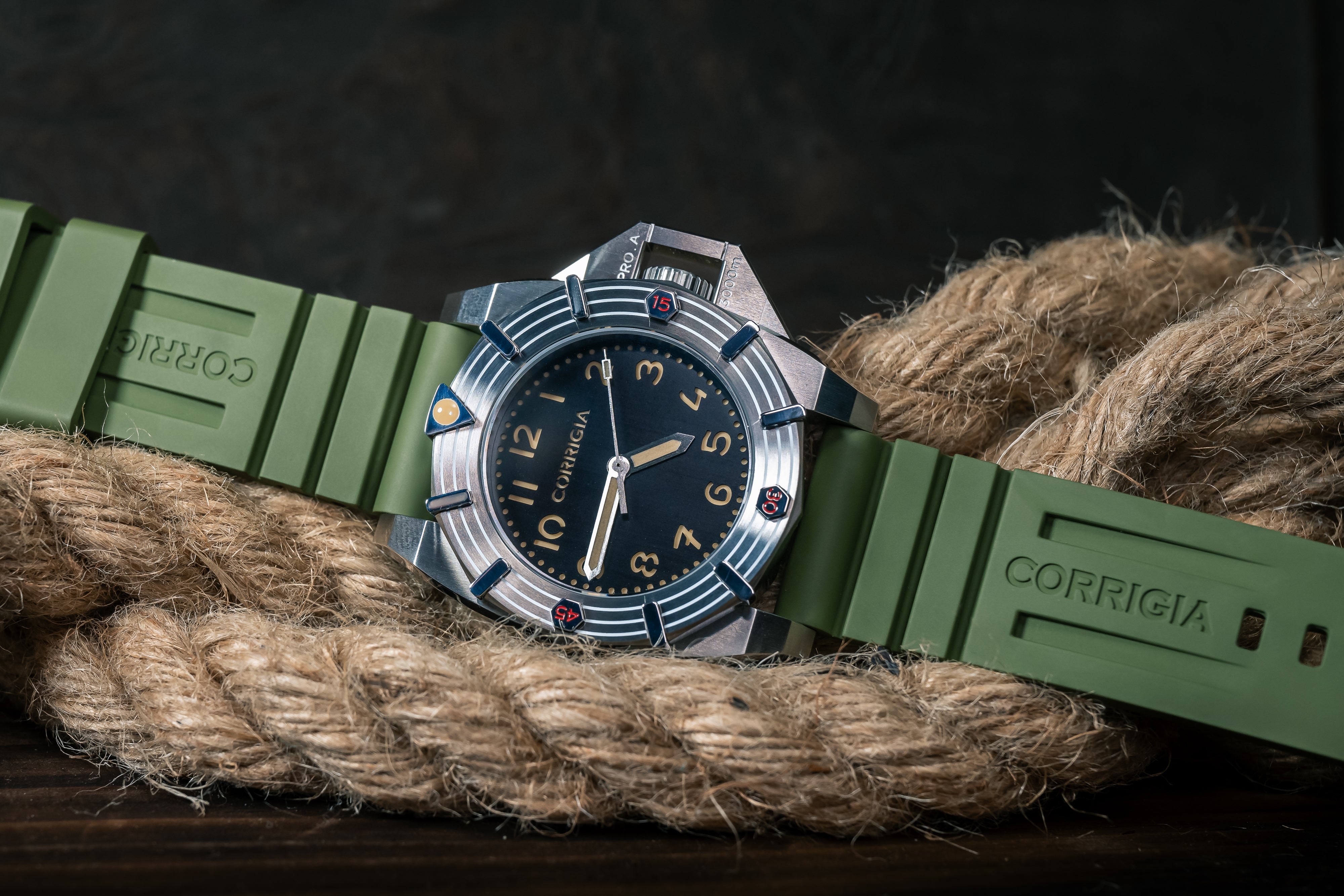 RUBBER04 Combat Olive Tactical FKM wave rubber