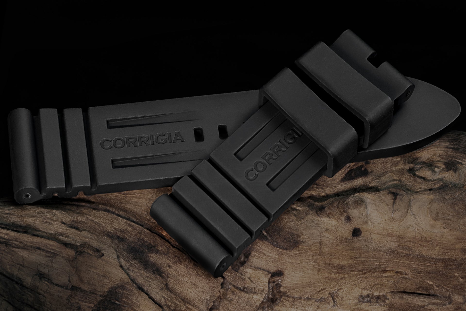 RUBBER01 Deep Black Tactical FKM wave rubber