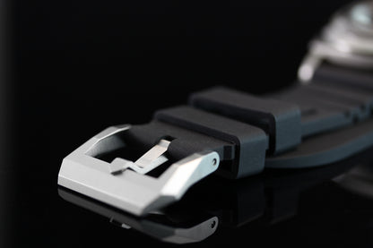 Screwed Corrigia Blank Buckle, brushed stainless steel, handmade