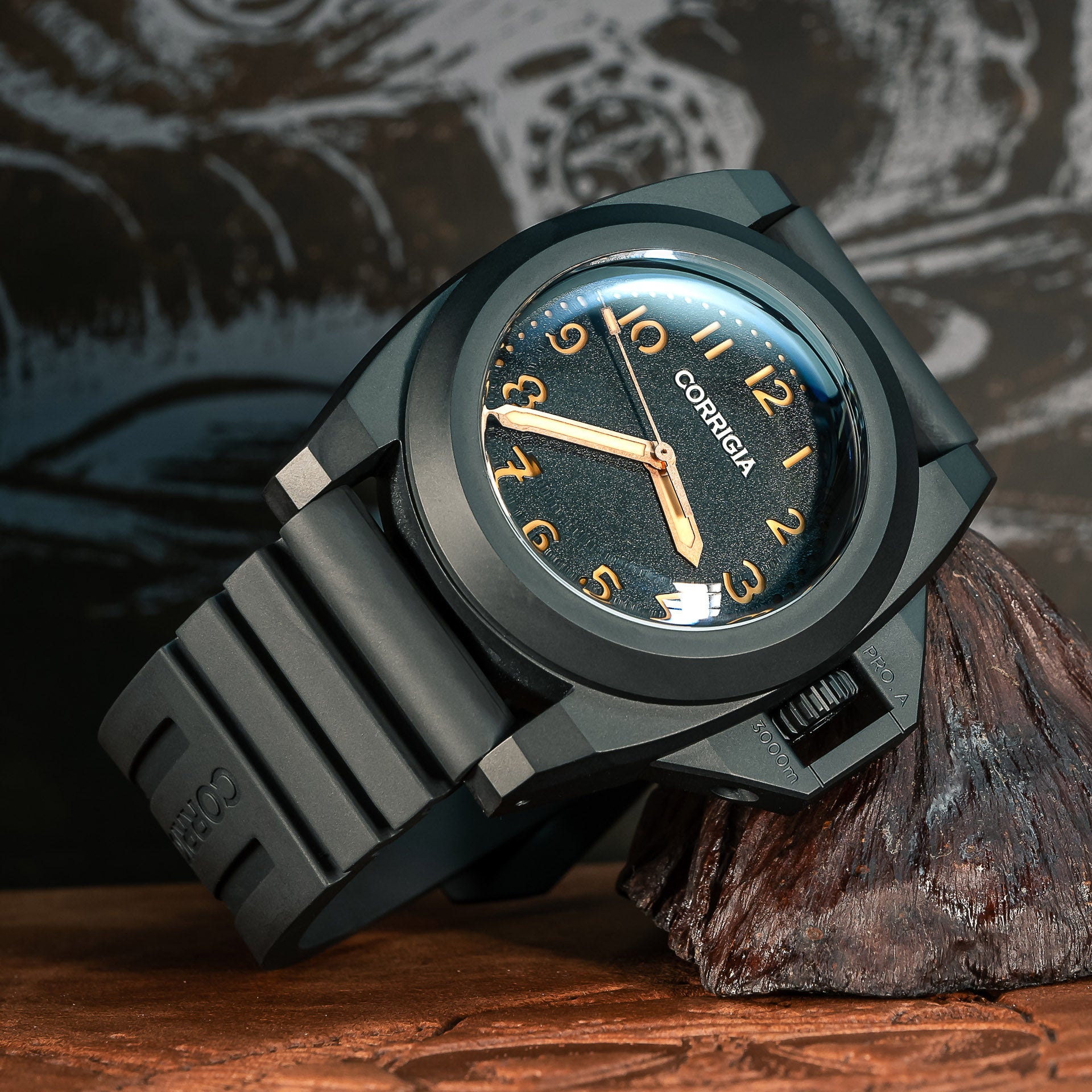 RUBBER01 Deep Black Tactical FKM wave rubber 