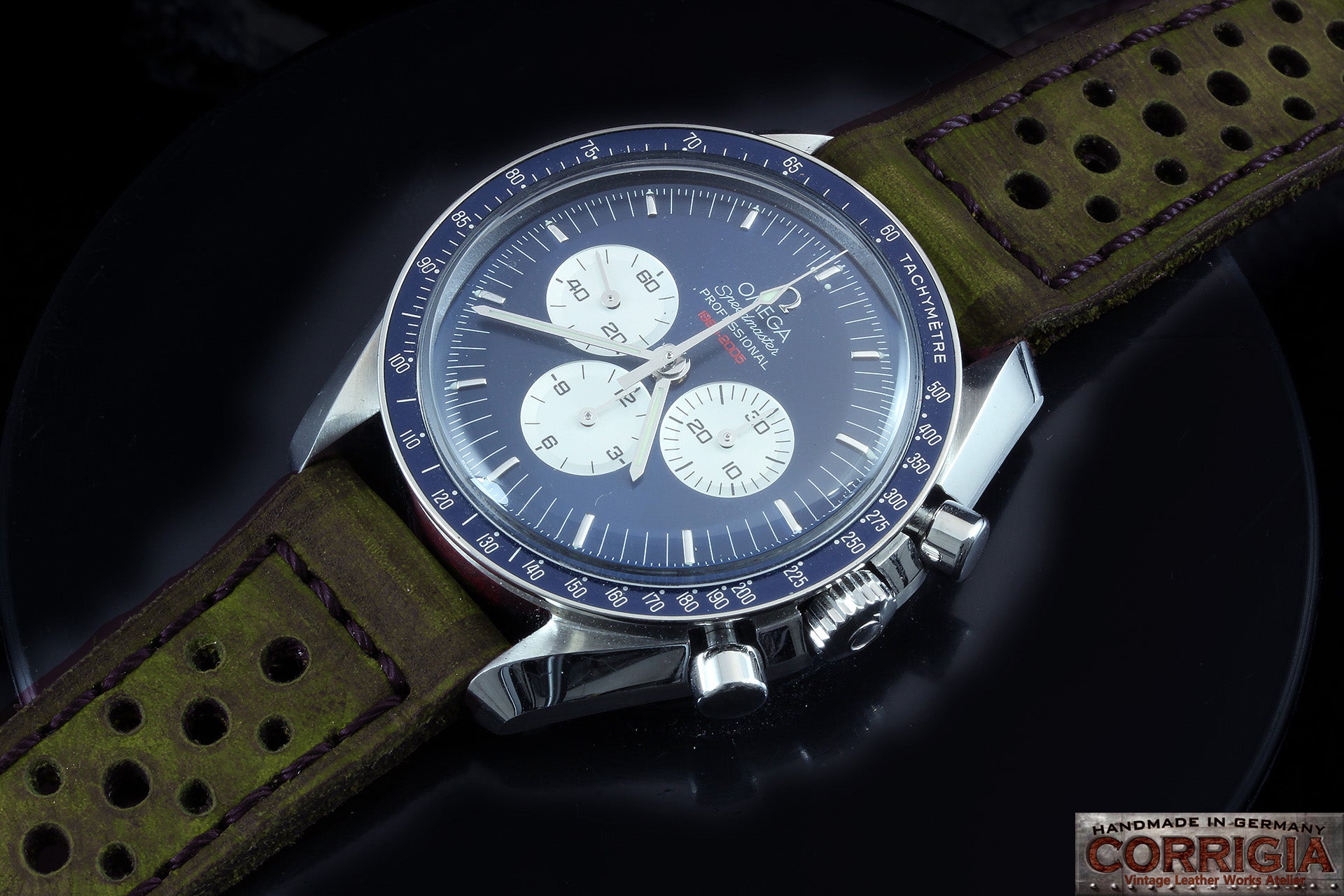 Custom Made · Heritage06 Green Rally Racer Strap 16 Holes