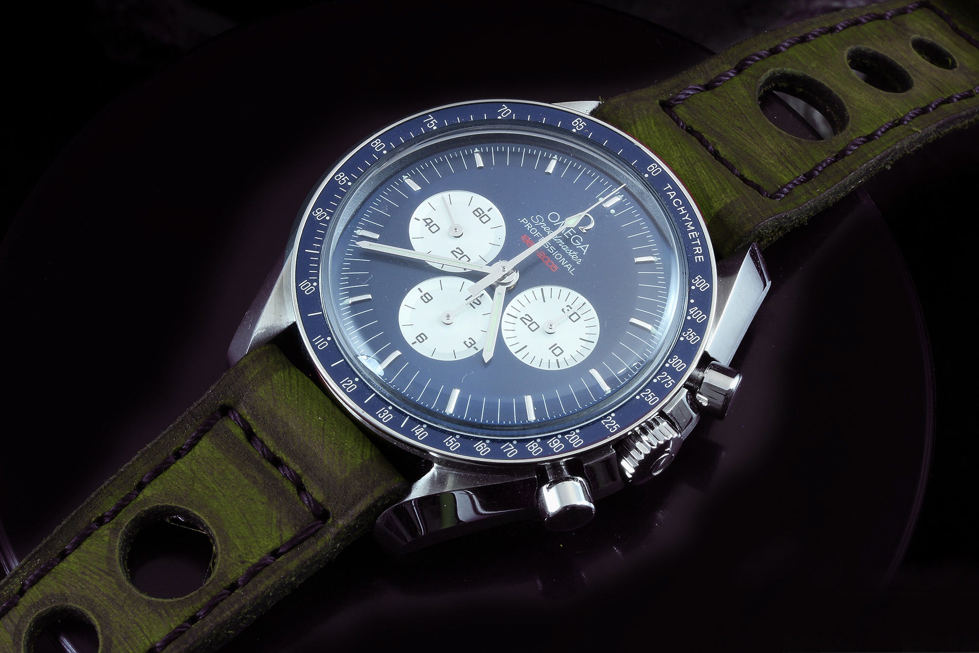 Custom Made · Heritage06 Green Rally Racer Strap 3 Holes