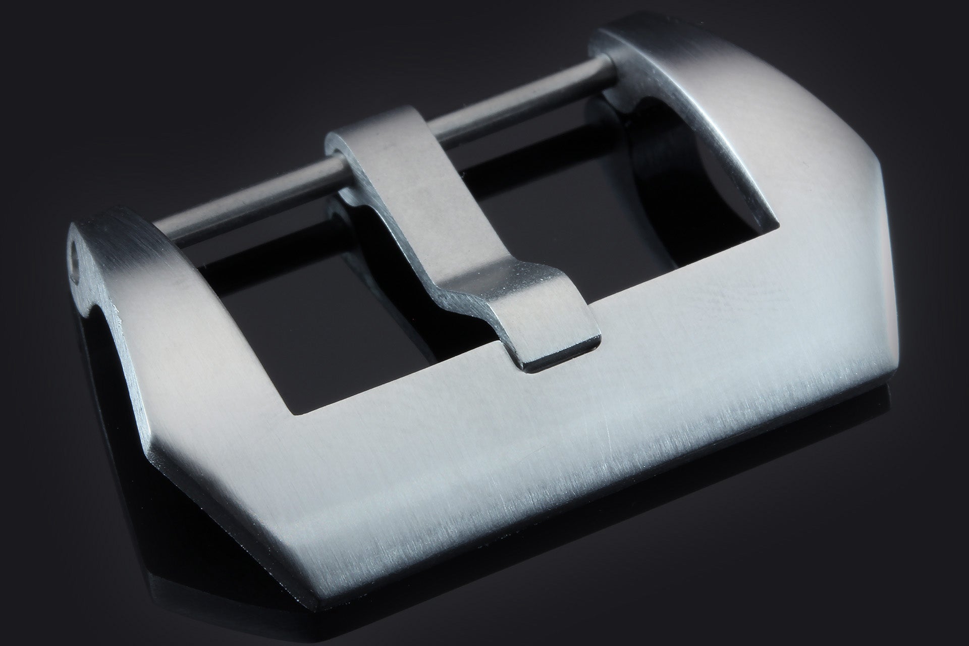 Screw-on PRE-V Buckle, brushed stainless steel