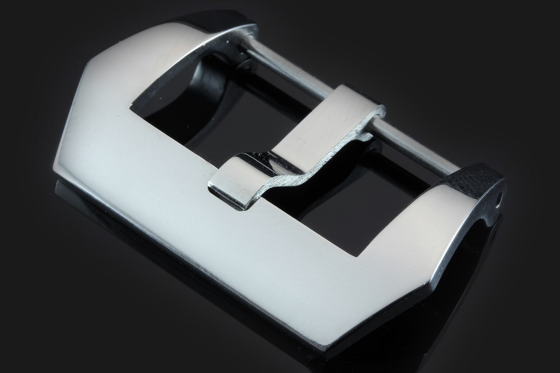 Screw-on PRE-V Buckle, polished stainless steel