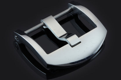 Screw-on thumbnail Buckle, polished stainless steel