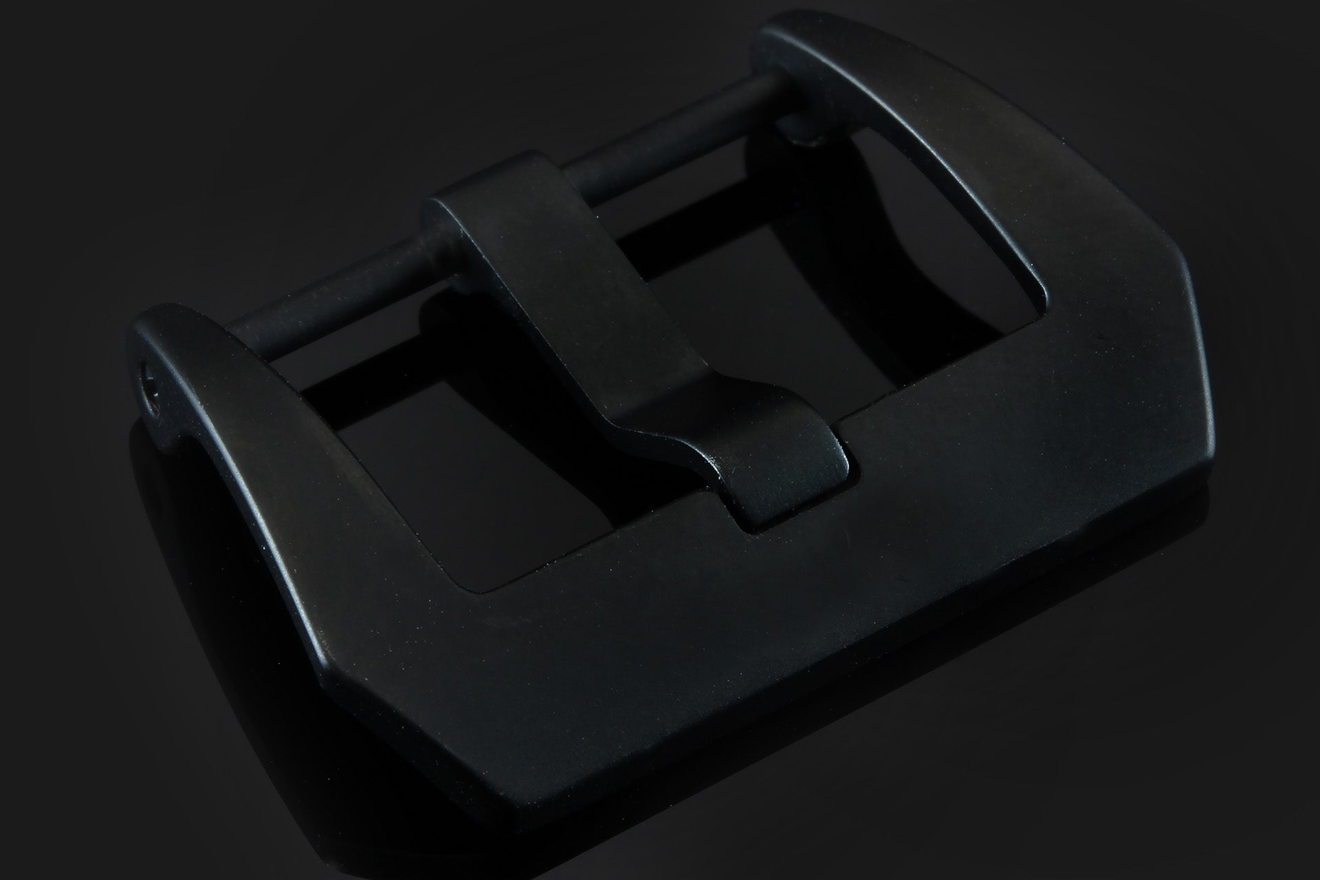 Screw-on PRE-V Buckle, black DLC