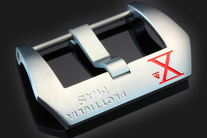 Screwed Xª Flottiglia MAS Buckle, brushed stainless steel