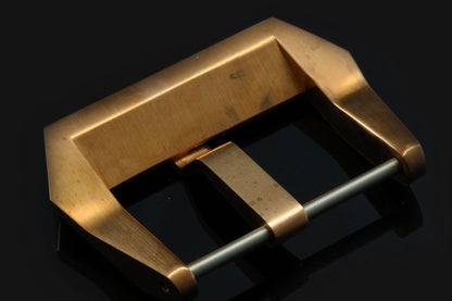 Screw-on Corrigia Buckle, bronze CuSn8, brushed and polished, handmade