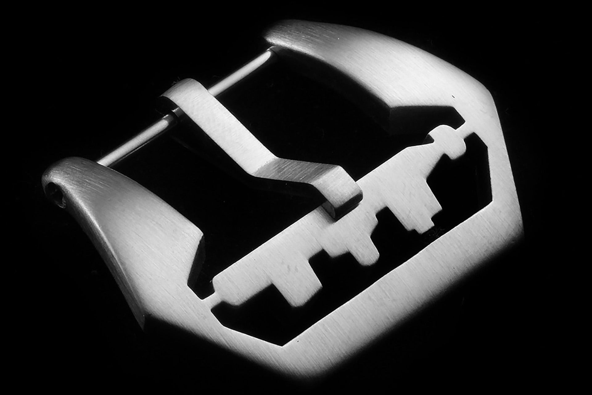 Torpedo Buckle made of stainless steel (brushed)