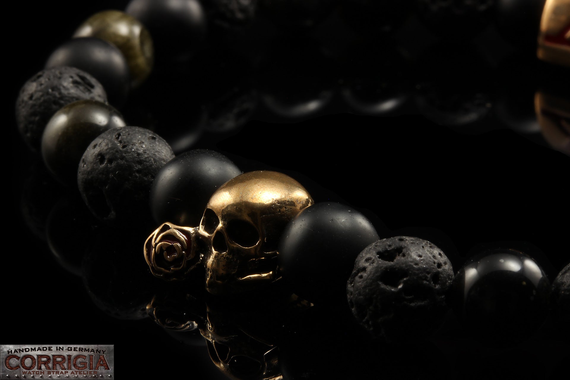 BEADS01 - Black Bronze Xª Flottiglia MAS | Beaded Bracelet Bracelet 