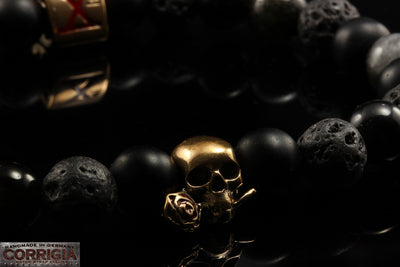 BEADS01 - Black Bronze Xª Flottiglia MAS | Beaded Bracelet Armband