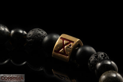 BEADS01 - Black Bronze Xª Flottiglia MAS | Beaded Bracelet Bracelet 