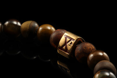 BEADS03 - Brown Bronze Xª Flottiglia MAS | Beaded Bracelet Armband