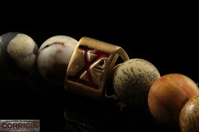 BEADS04 - Tan Bronze Xª Flottiglia MAS | Beaded Bracelet Armband