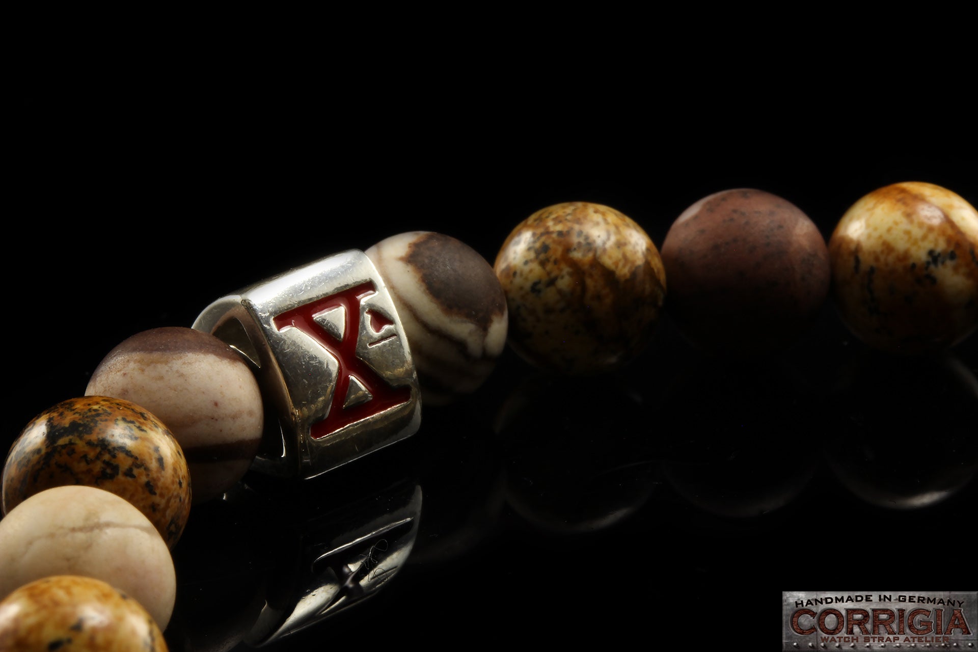 BEADS04 - Tan Silver Xª Flottiglia MAS | Beaded Bracelet Bracelet 