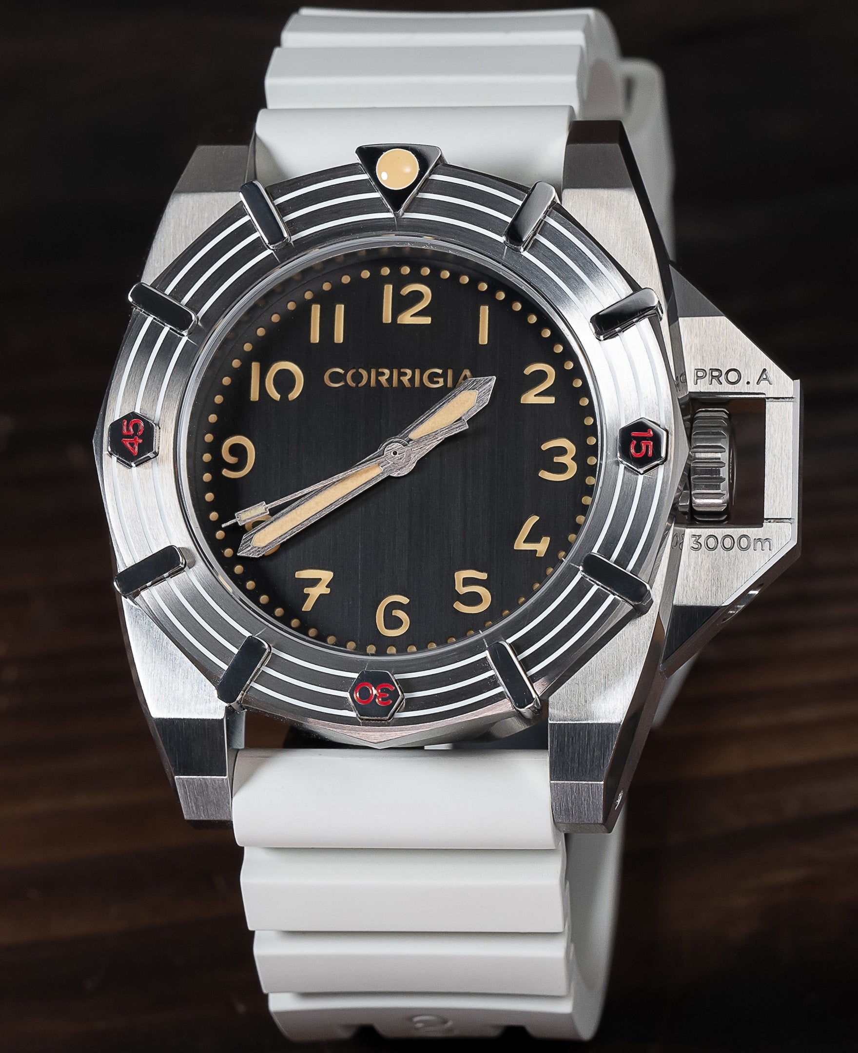 RUBBER02 Arctic Grey Tactical FKM rubber strap vulcanized with