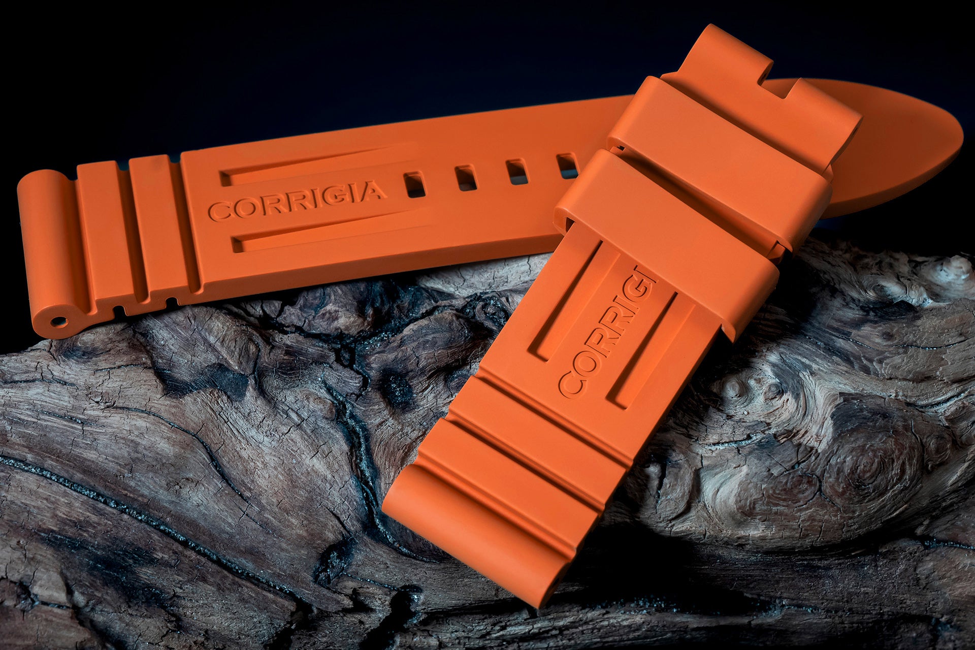 RUBBER07 Orange FKM-Wave-Kautschuk