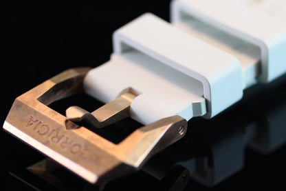 Screw-on Corrigia Buckle, bronze CuSn8, brushed and polished, handmade