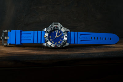 RUBBER03 Royal Blue Ocean FKM-Wave-Kautschuk