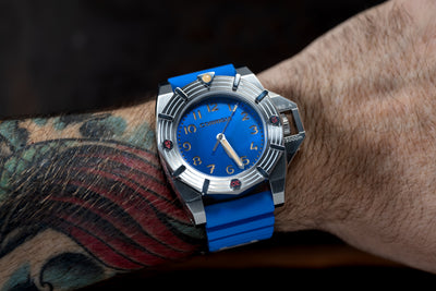 RUBBER03 Royal Blue Ocean FKM-Wave-Kautschuk