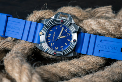 RUBBER03 Royal Blue Ocean FKM-Wave-Kautschuk