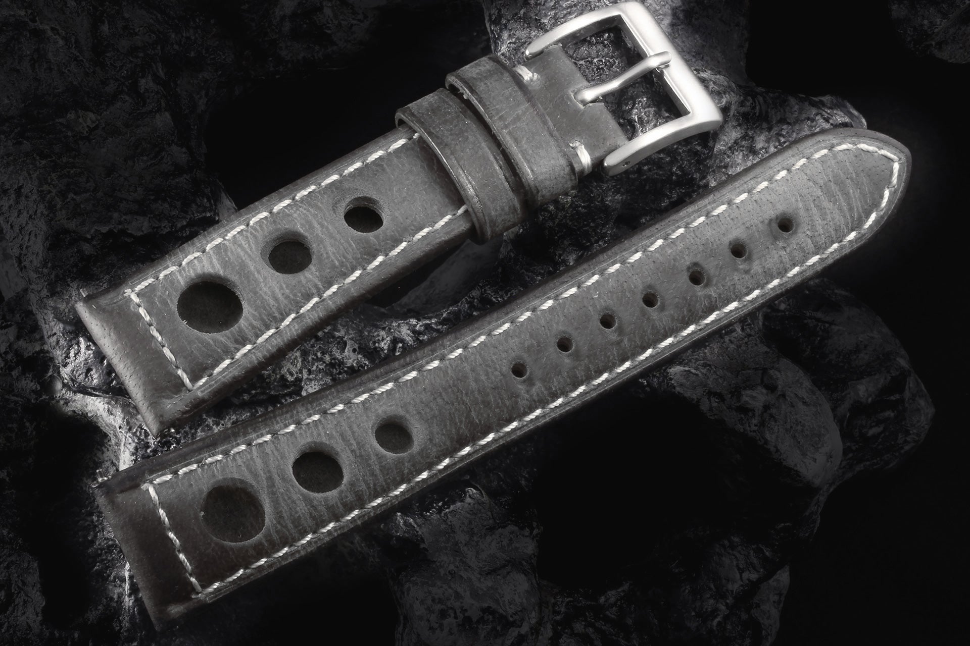Heritage04 Gray Rally Racer Strap 3 Holes 