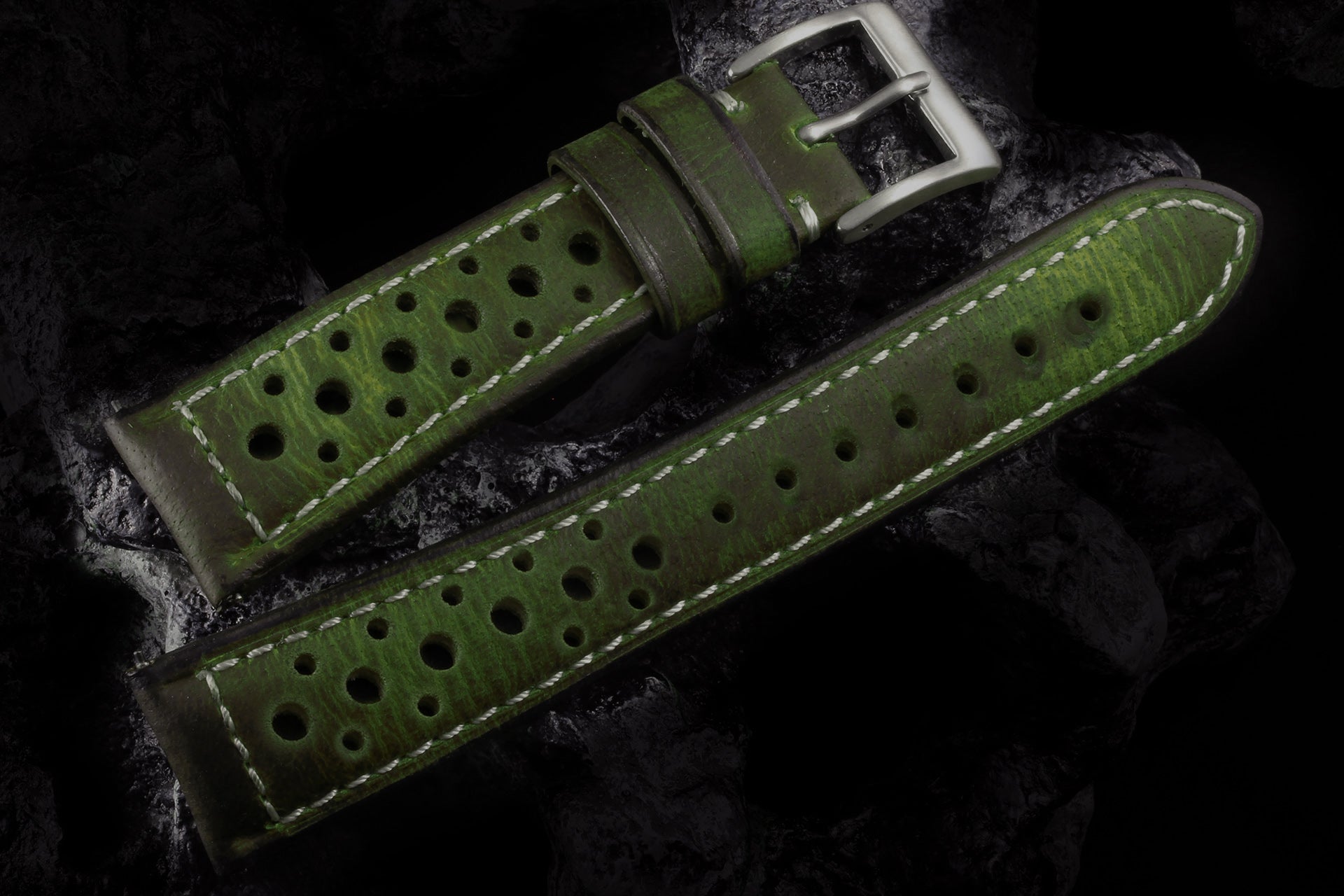 Heritage06 Green Rally Racer Strap 16 Holes 