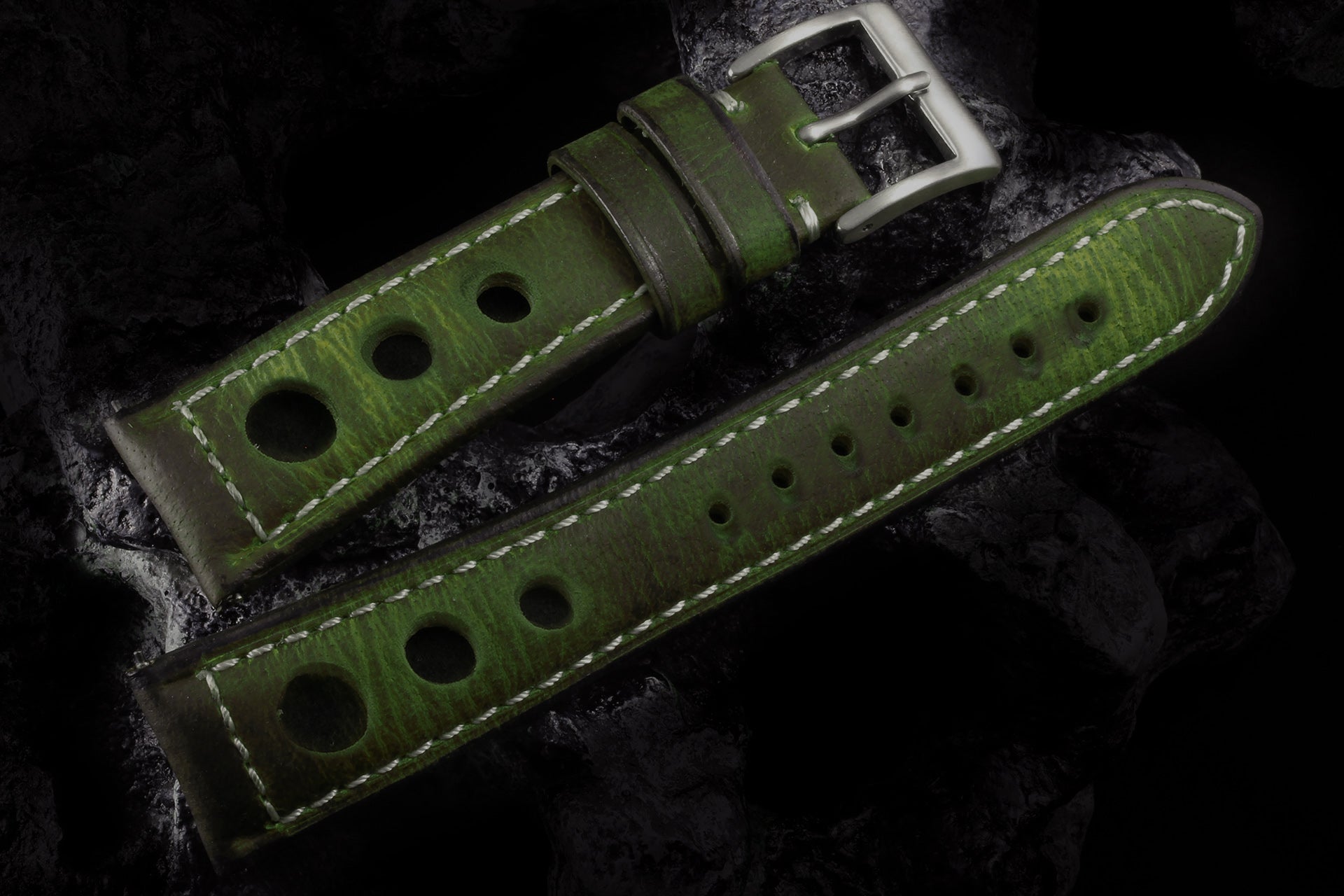 Heritage06 Green Rally Racer Strap 3 Holes 