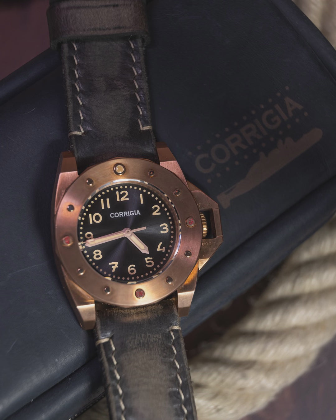 Load video: Corrigia01 Bronze S-Black Ref.607-613-576-577