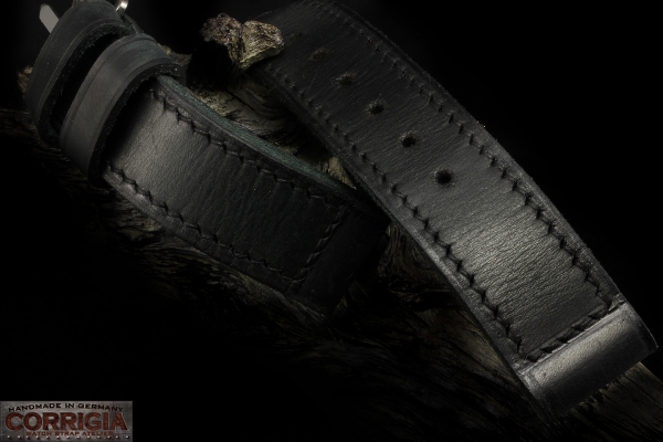 L14 - Ombra - OEM-Style Folded Leather Watch Strap with installed Steel Tubes