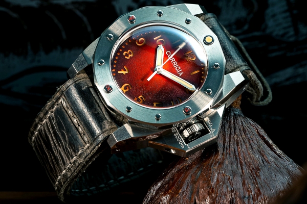 Corrigia02 Steel Red Diver Watch Ref.588-614-578-579-580 - LE