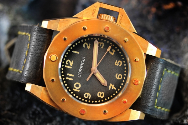 Corrigia01 PG100 Gray Bronze Diver Uhr 3000m Pro.A Satin Finish - Limitiert auf 50 Stück
