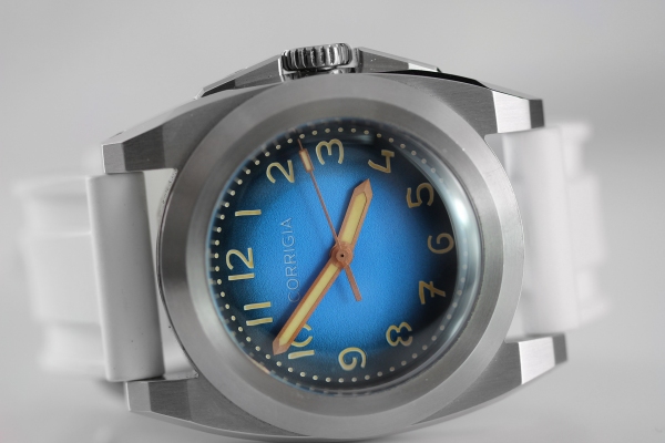 Corrigia03 Steel Blue G100 Watch 3000m Pro.A Satin Finish 3-Hands - Limited Edition to only 50 pieces worldwide.
