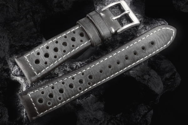 Heritage04 Gray Rally Racer Strap 16 Holes