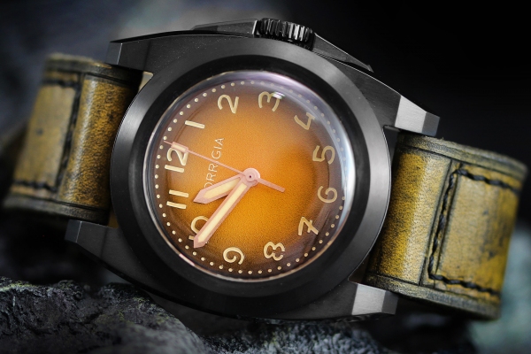 Corrigia03 DLC Brown G100 Watch 3000m Pro.A Satin Finish 3-Hands - Limited Edition to only 50 pieces worldwide.