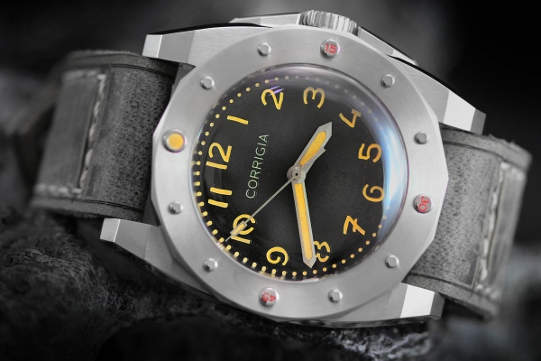 Corrigia02 Steel Black G100 Diver Watch 3000m Pro.A Satin Finish 3-Hands - Limited Edition to only 50 pieces worldwide.