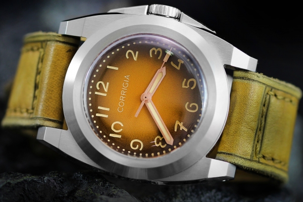 Corrigia03 Steel Brown G100 Watch 3000m Pro.A Satin Finish 3-Hands - Limited Edition to only 50 pieces worldwide.