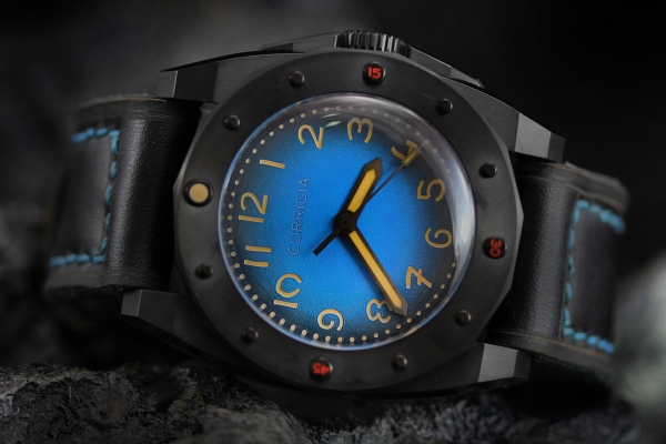 Corrigia02 DLC Blue G100 Diver Uhr 3000m Pro.A Satin Finish 3-Zeiger - Limitiert auf 50 Stück