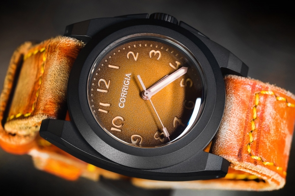 Corrigia03 DLC Brown Armbanduhr 3000m Pro.A Matt Finish 3-Zeiger - Limitiert auf 50 Stück