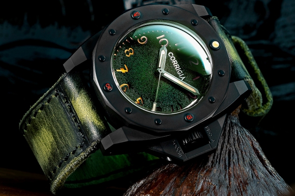 Corrigia02 DLC Green Diver Watch Ref. 593-615-582-583 - LE