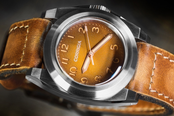 Corrigia03 Steel Brown Armbanduhr 3000m Pro.A Satin Finish 3-Zeiger - Limitiert auf 50 Stück