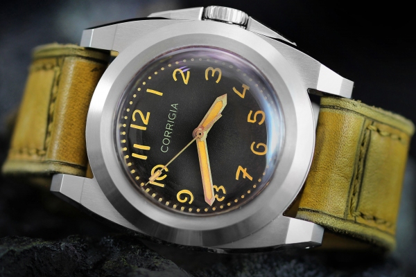 Corrigia03 Steel Black G100 Watch 3000m Pro.A Satin Finish 3-Hands - Limited Edition to only 50 pieces worldwide.